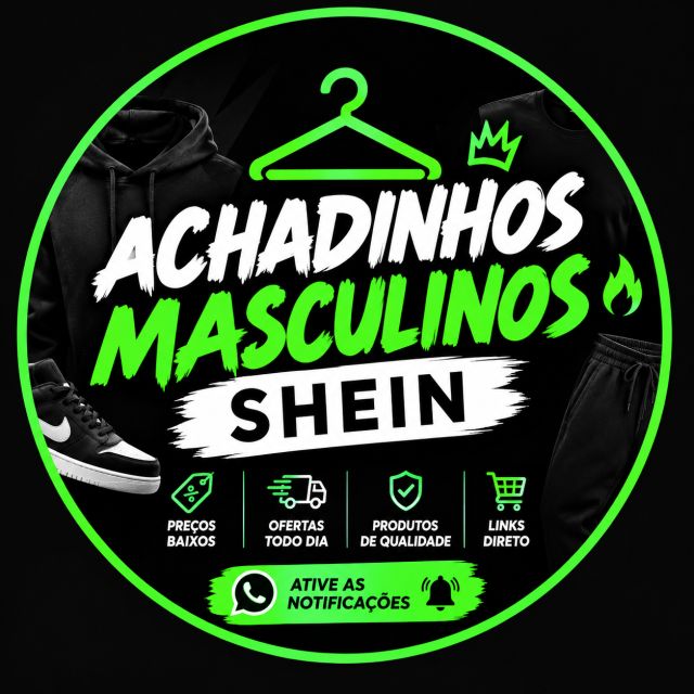 Canal WhatsApp do Achadinhos masculinos da SHEIN